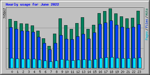 Hourly usage for June 2022